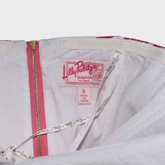 Vintage Lilly Pulitzer Bloomy Strapless Dress White Label - Picture 6 of 6